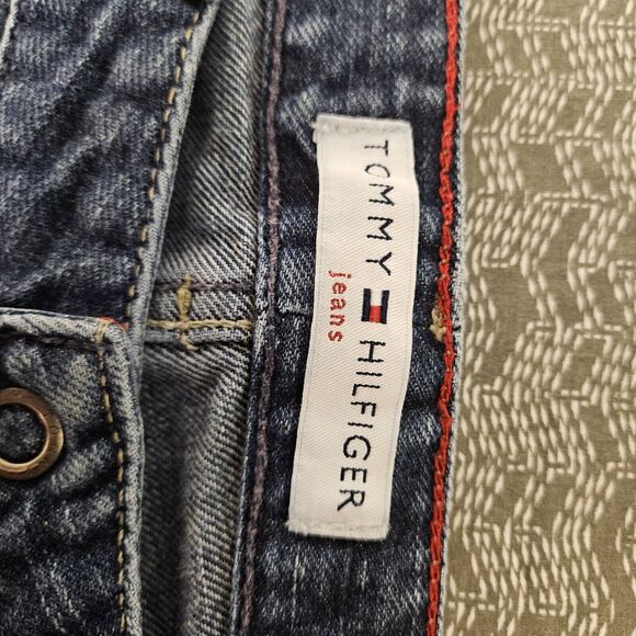 Tommy Hilfiger Jeans Womens Mid Rise‎ Med Wash Flare Blue 32x32 - Picture 8 of 11